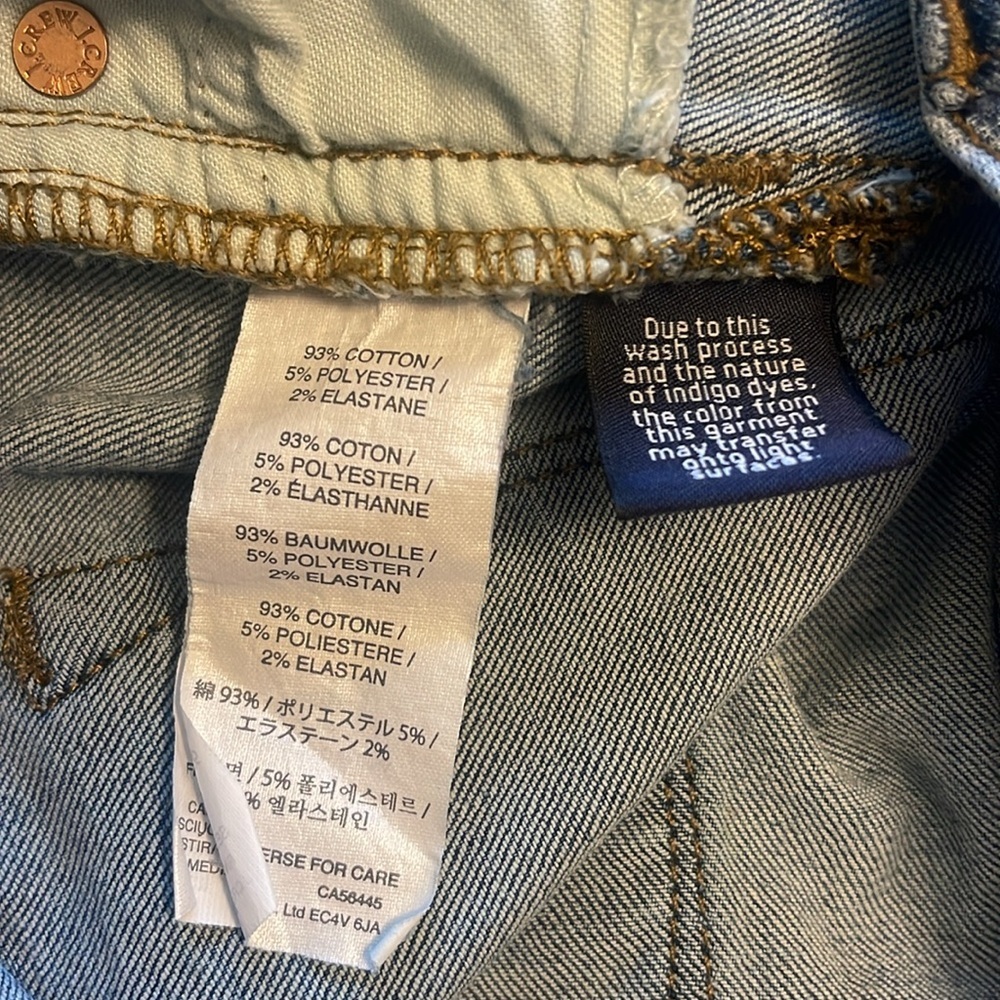 J Crew - Distressed Patchwork Toothpick Blue Jean… - image 5
